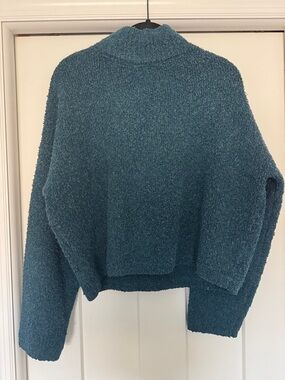 Universal Thread Teal Bouclé Cowl Turtleneck Sweater